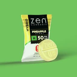 Zen Pineapple Hybrid 50mg THC Gummy thumbnail 1