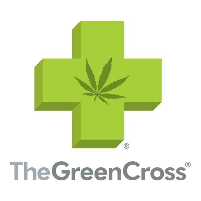 The Green Cross storefront banner - recreational marijuana dispensary