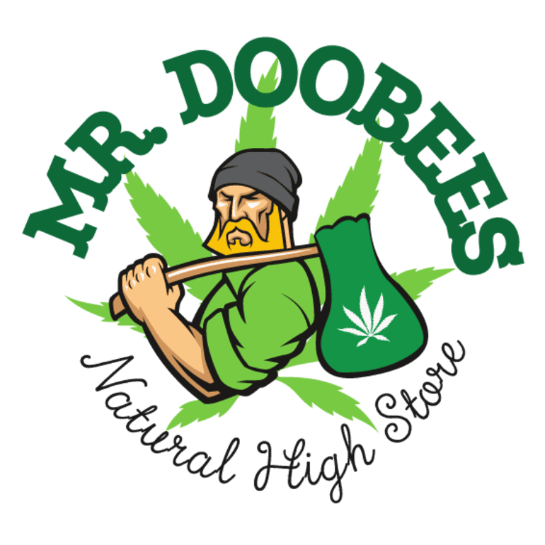 Mr. Doobees Natural High Store storefront banner - recreational marijuana dispensary