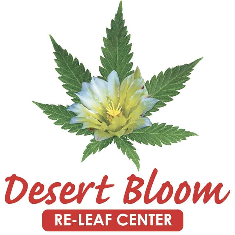 Desert Bloom Re-Leaf Center storefront banner - recreational marijuana dispensary