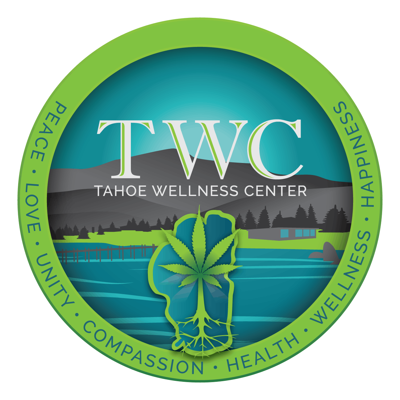 Tahoe Wellness Center storefront banner - recreational marijuana dispensary