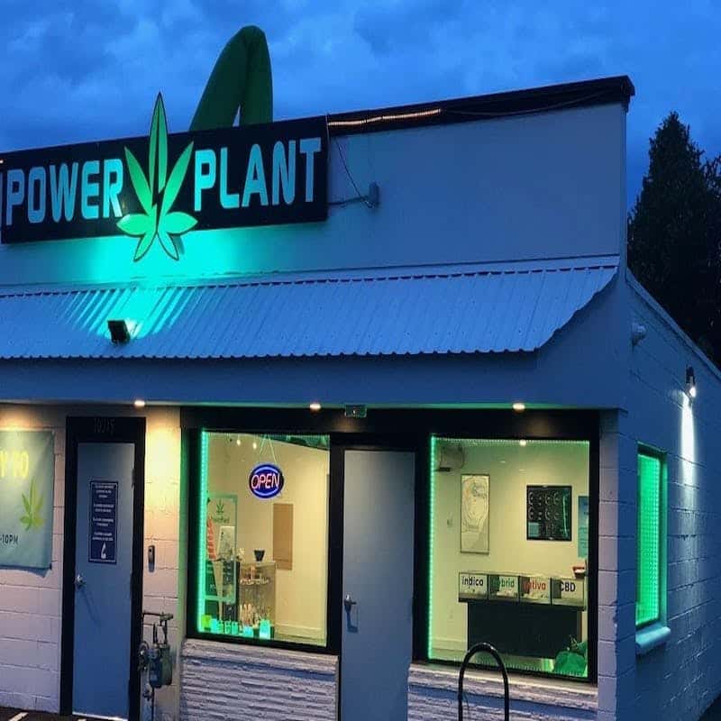 Power Plant Foster storefront banner - recreational marijuana dispensary