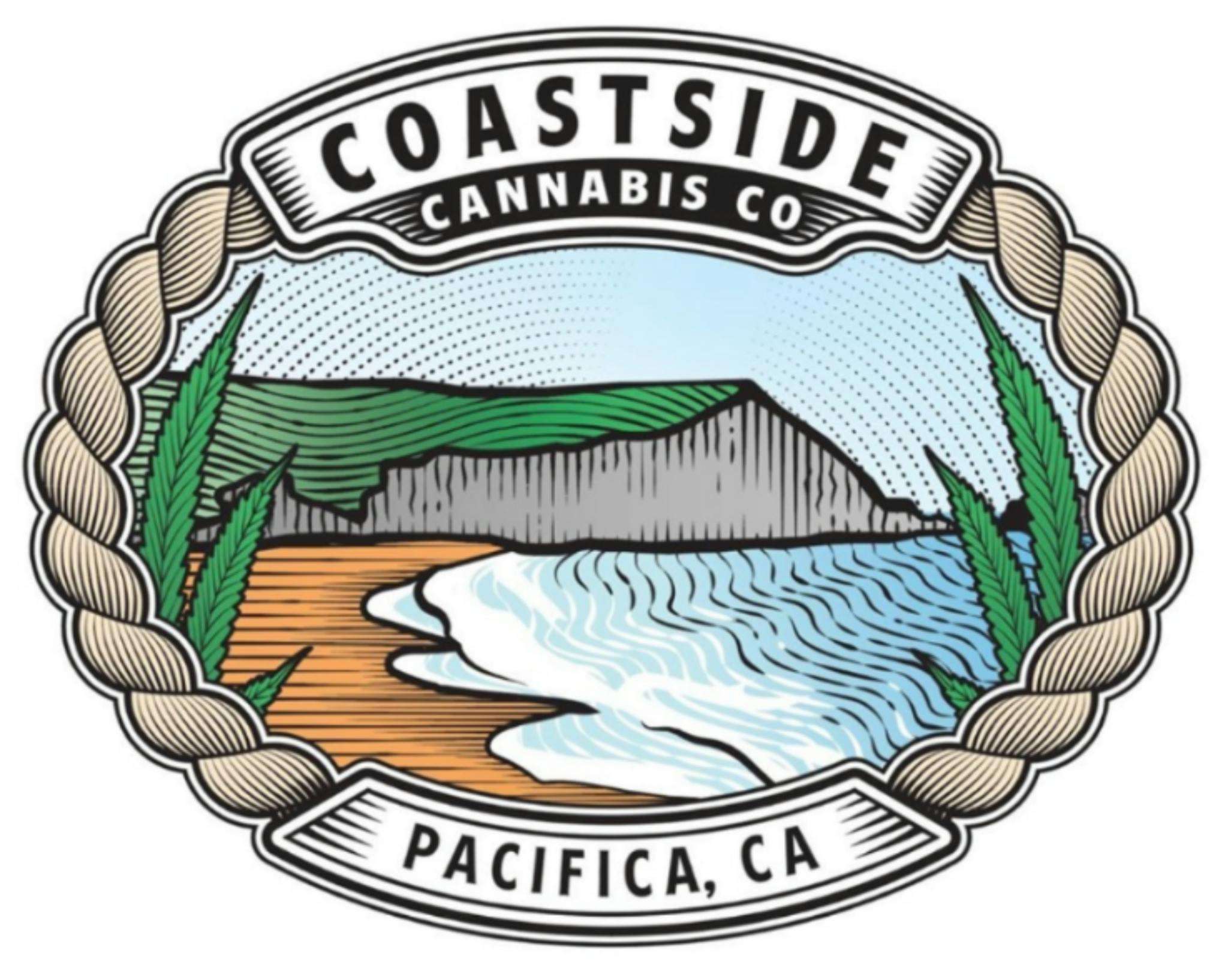 Coastside storefront banner - recreational marijuana dispensary