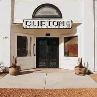 Clifton Bakery storefront banner - recreational marijuana dispensary