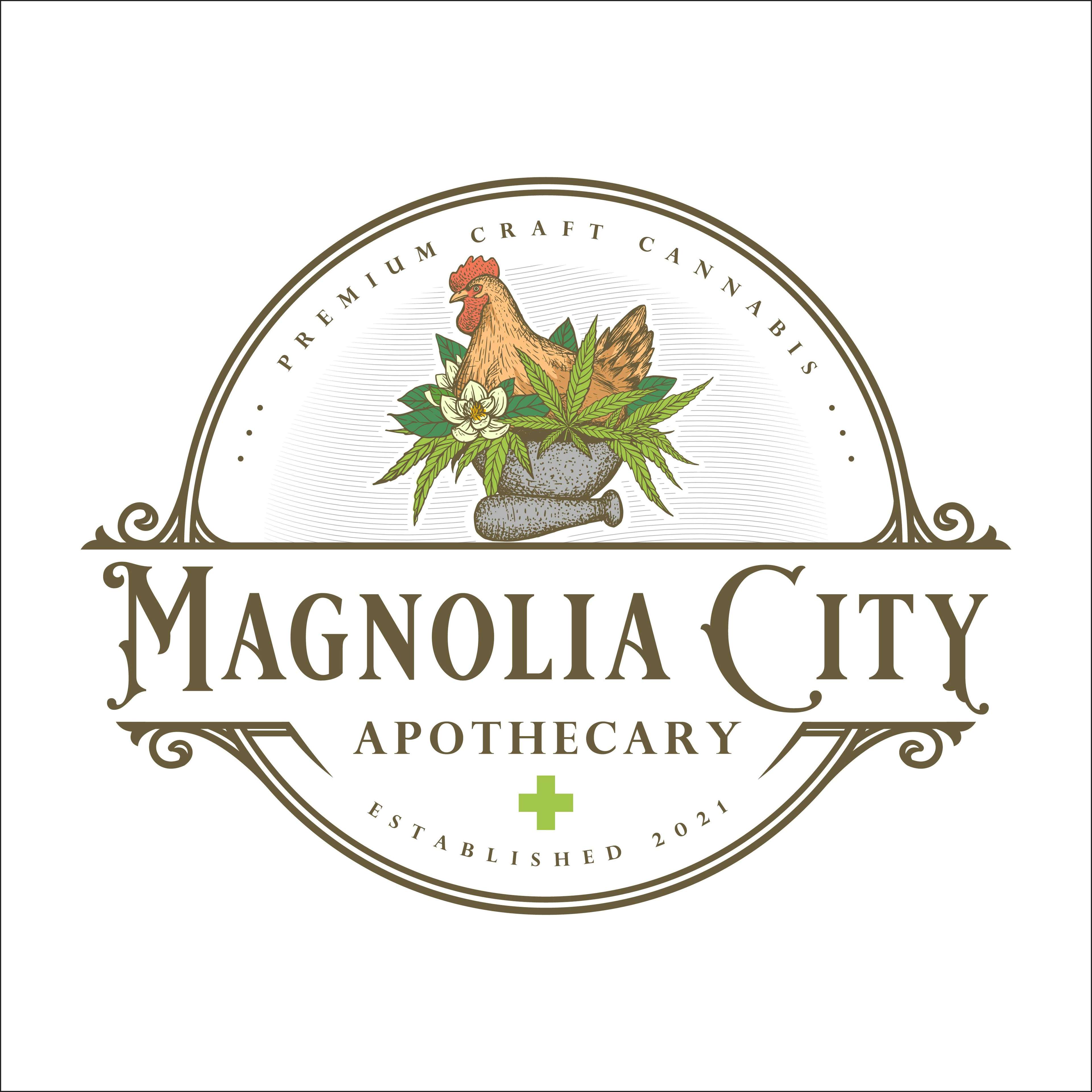 Magnolia City Apothecary storefront banner - recreational marijuana dispensary