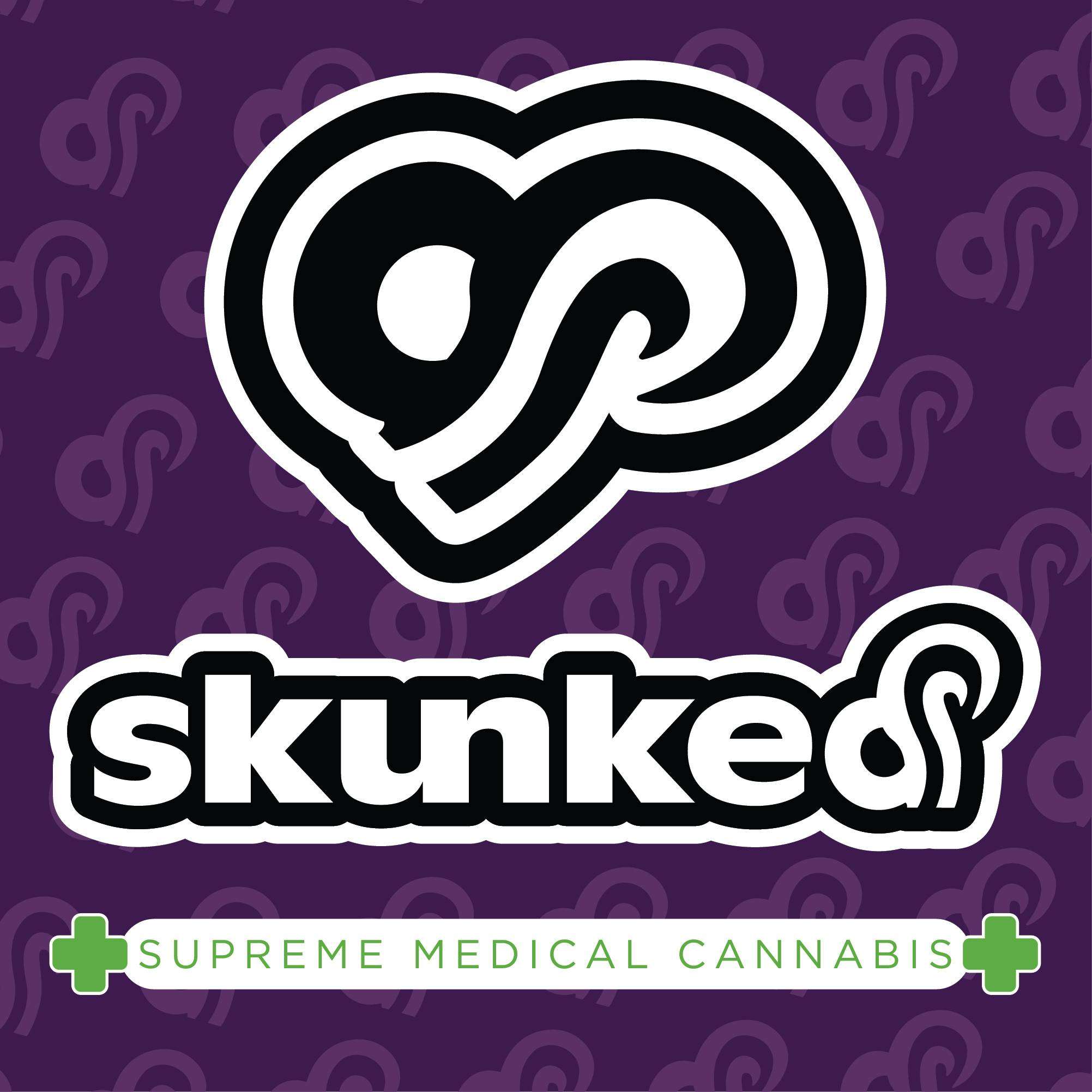 Skunked - Newly Opened! storefront banner - recreational marijuana dispensary