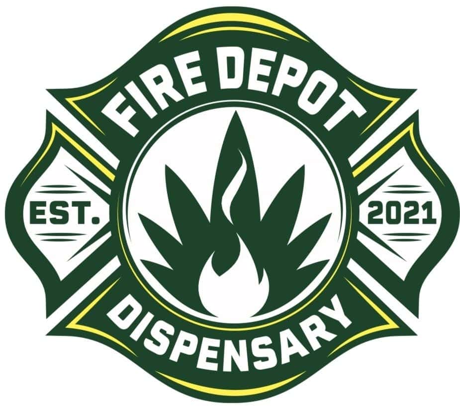 Fire Depot Dispensary storefront banner - recreational marijuana dispensary