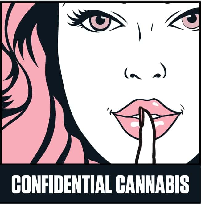 Confidential Cannabis storefront banner - recreational marijuana dispensary
