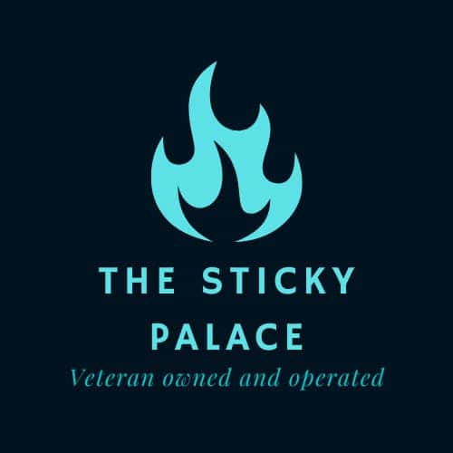 The Sticky Palace storefront banner - recreational marijuana dispensary