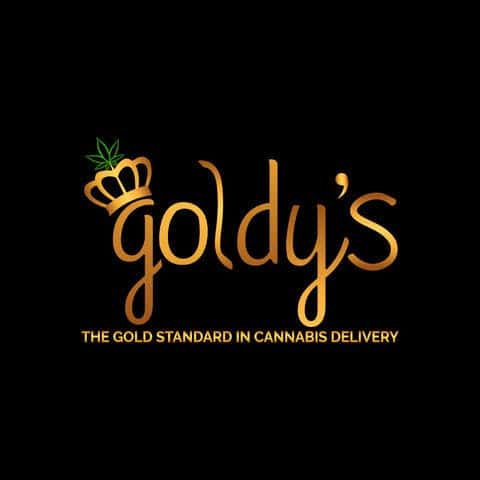 Goldy's storefront banner - recreational marijuana delivery
