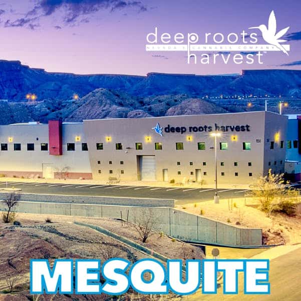 Deep Roots Harvest - Mesquite storefront banner - recreational marijuana dispensary