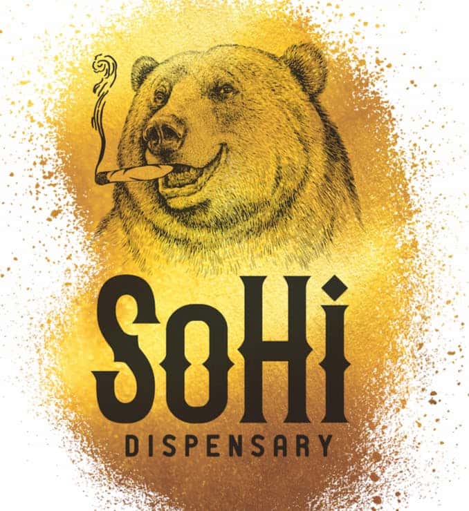 SoHi Dispensary storefront banner - recreational marijuana dispensary