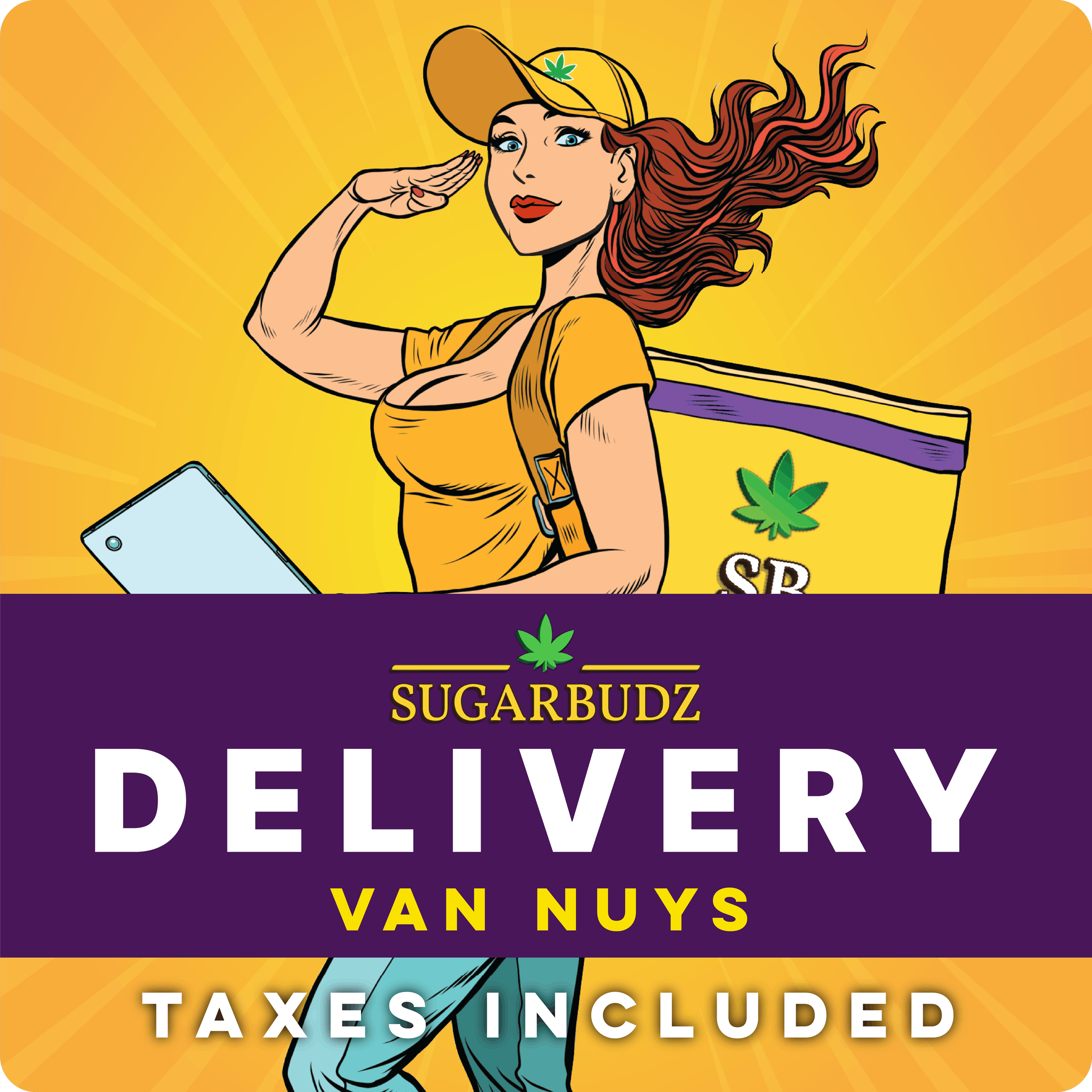 SUGARBUDZ storefront banner - recreational marijuana delivery