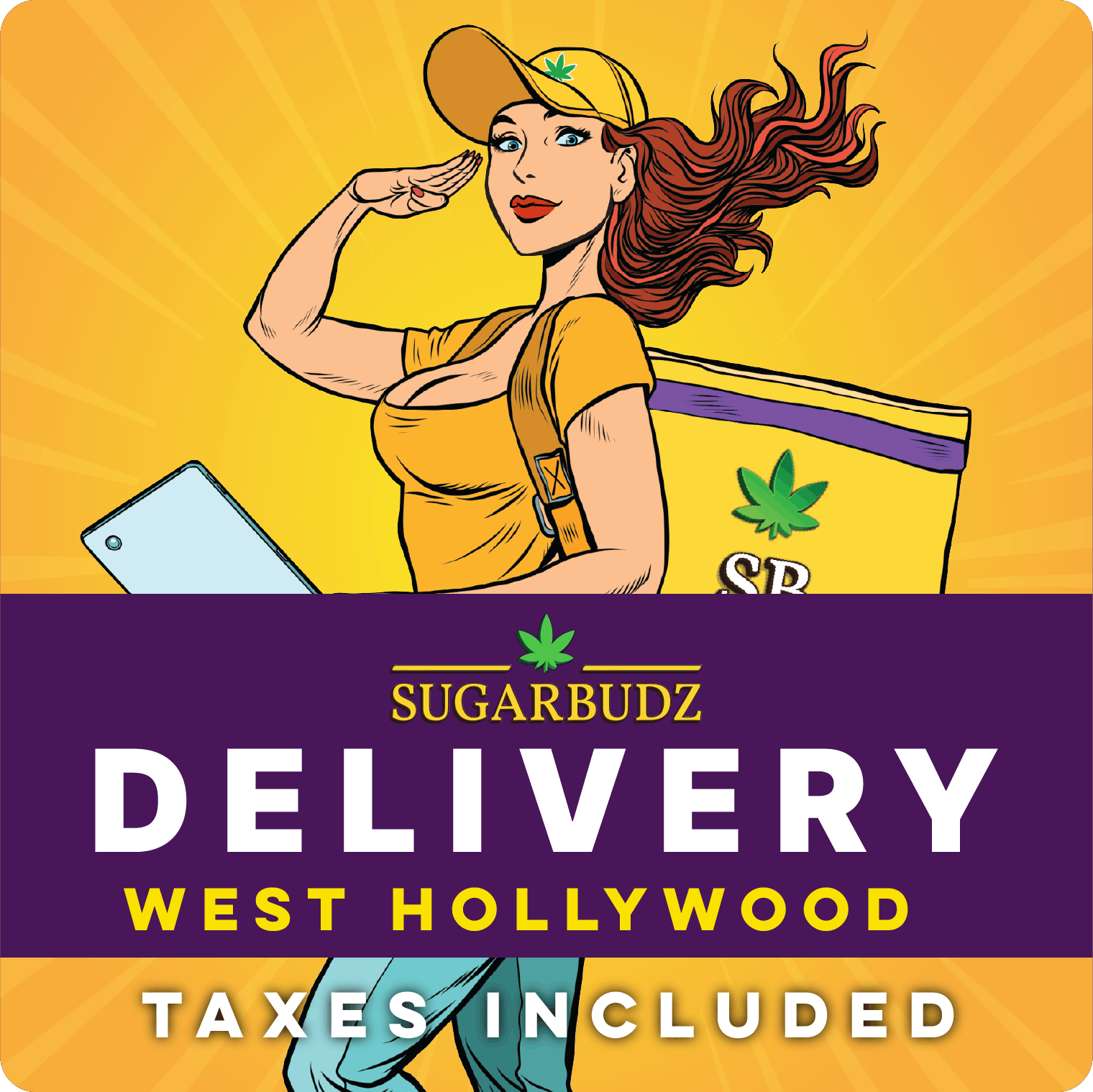 SUGARBUDZ storefront banner - recreational marijuana delivery