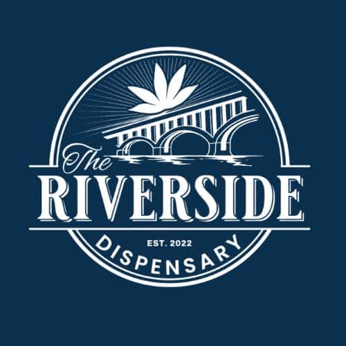 The Riverside Dispensary storefront banner - recreational marijuana dispensary