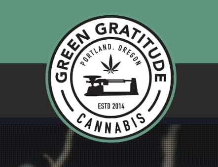 Green Gratitude storefront banner - recreational marijuana dispensary