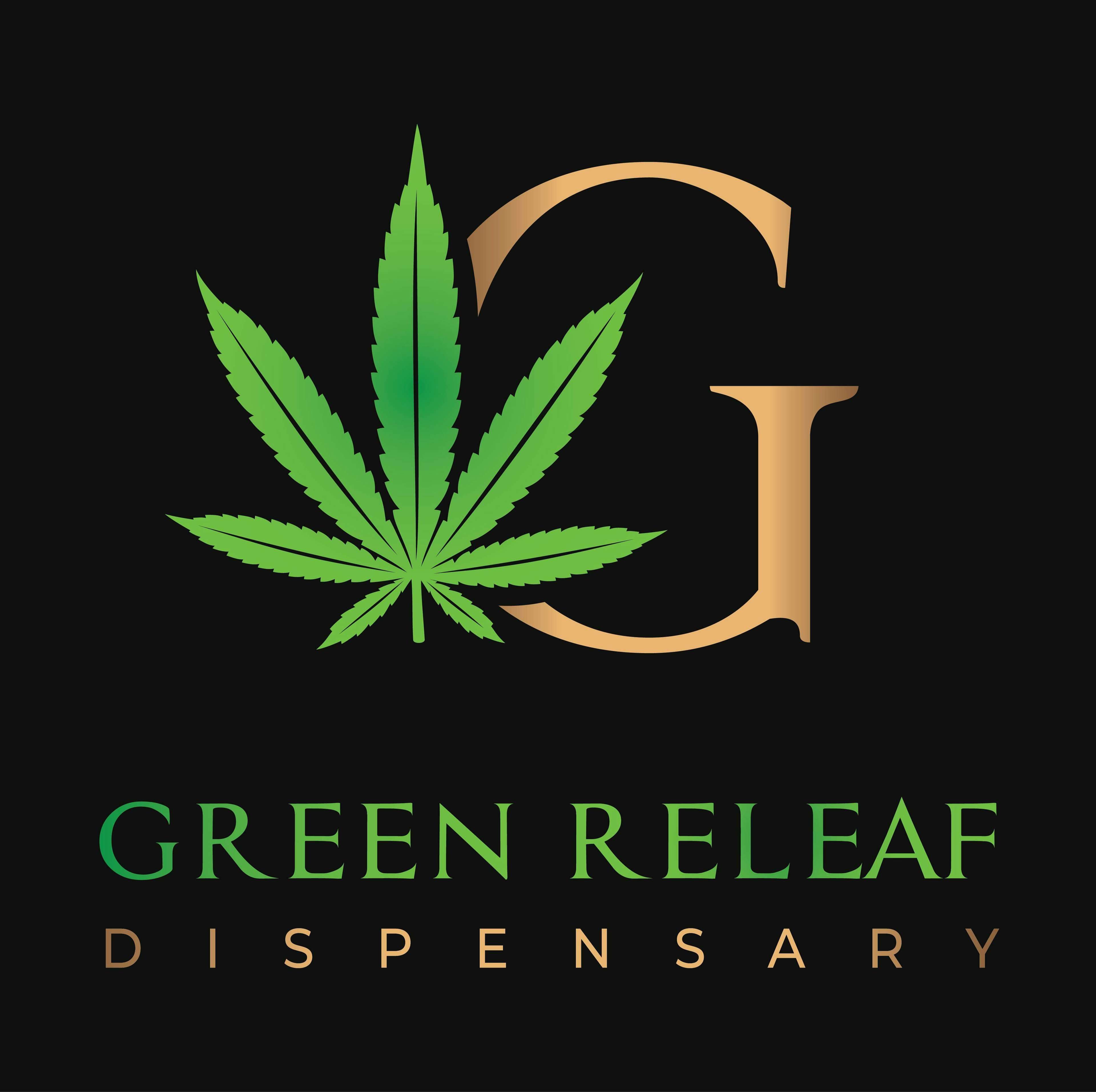 Green Releaf - Drive Thru storefront banner - recreational marijuana dispensary