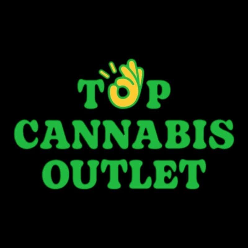 Top Cannabis Outlet - NOW OPEN storefront banner - recreational marijuana dispensary