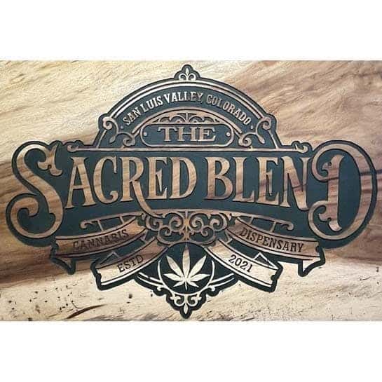 The Sacred Blend storefront banner - recreational marijuana dispensary