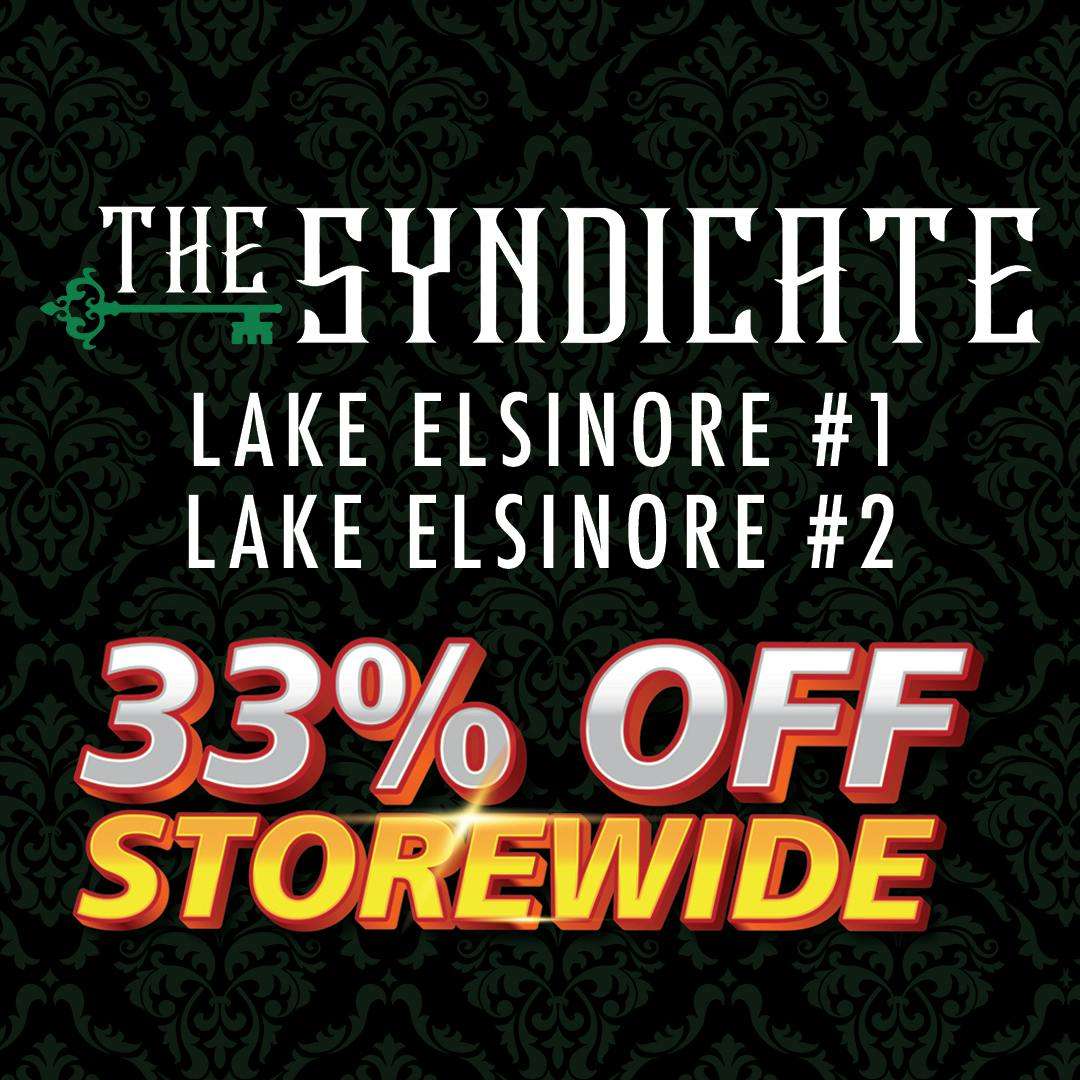 The Syndicate - Lake Elsinore #1 storefront banner - recreational marijuana dispensary