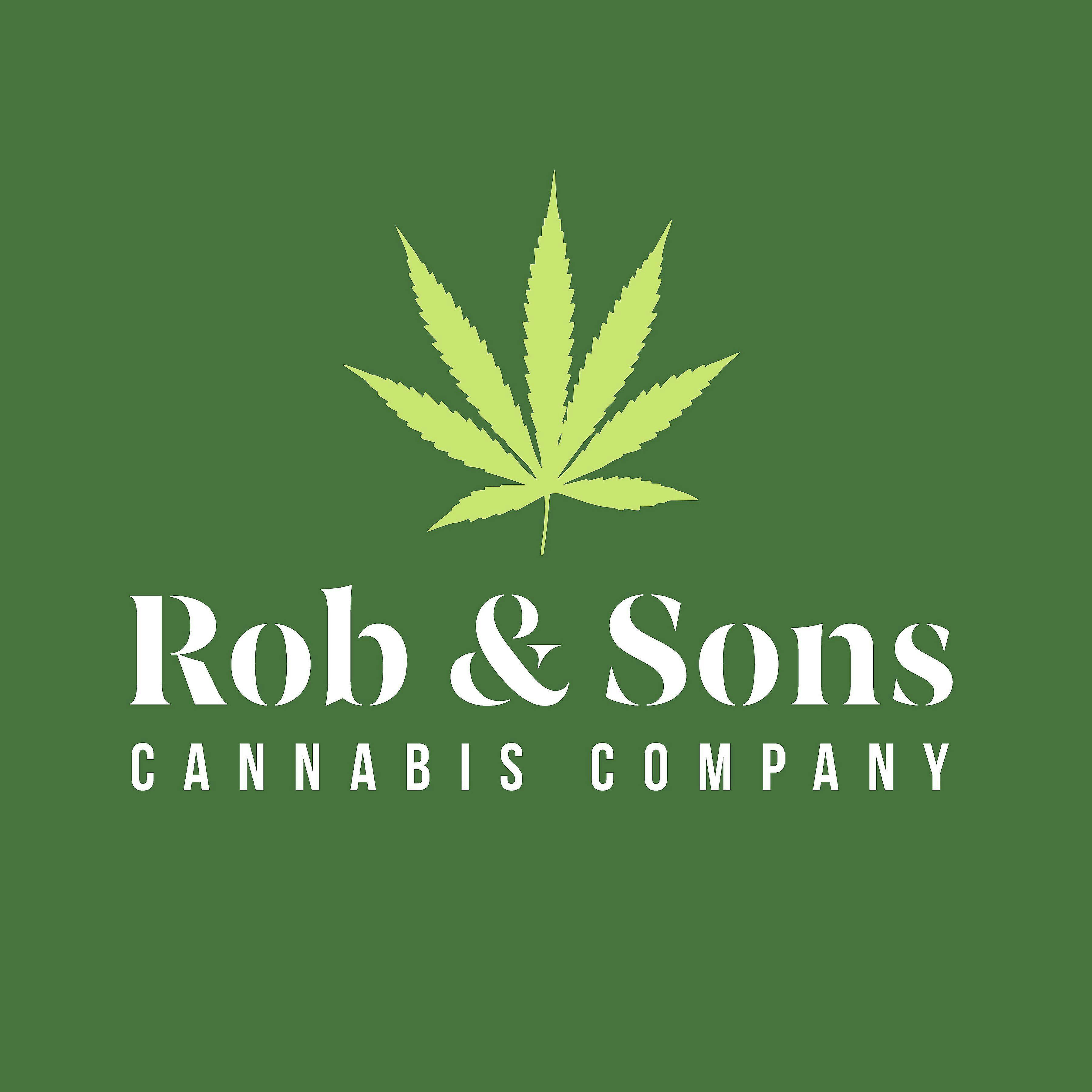 Rob & Sons Cannabis Company -DRIVE THRU! storefront banner - recreational marijuana dispensary