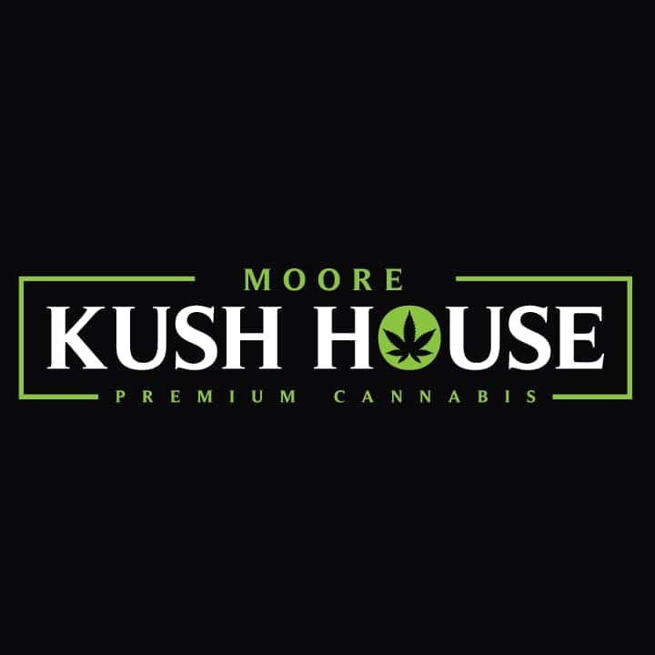 Kush House - 24 Hours Never Closed & Drive Thru! - Moore storefront banner - recreational marijuana dispensary