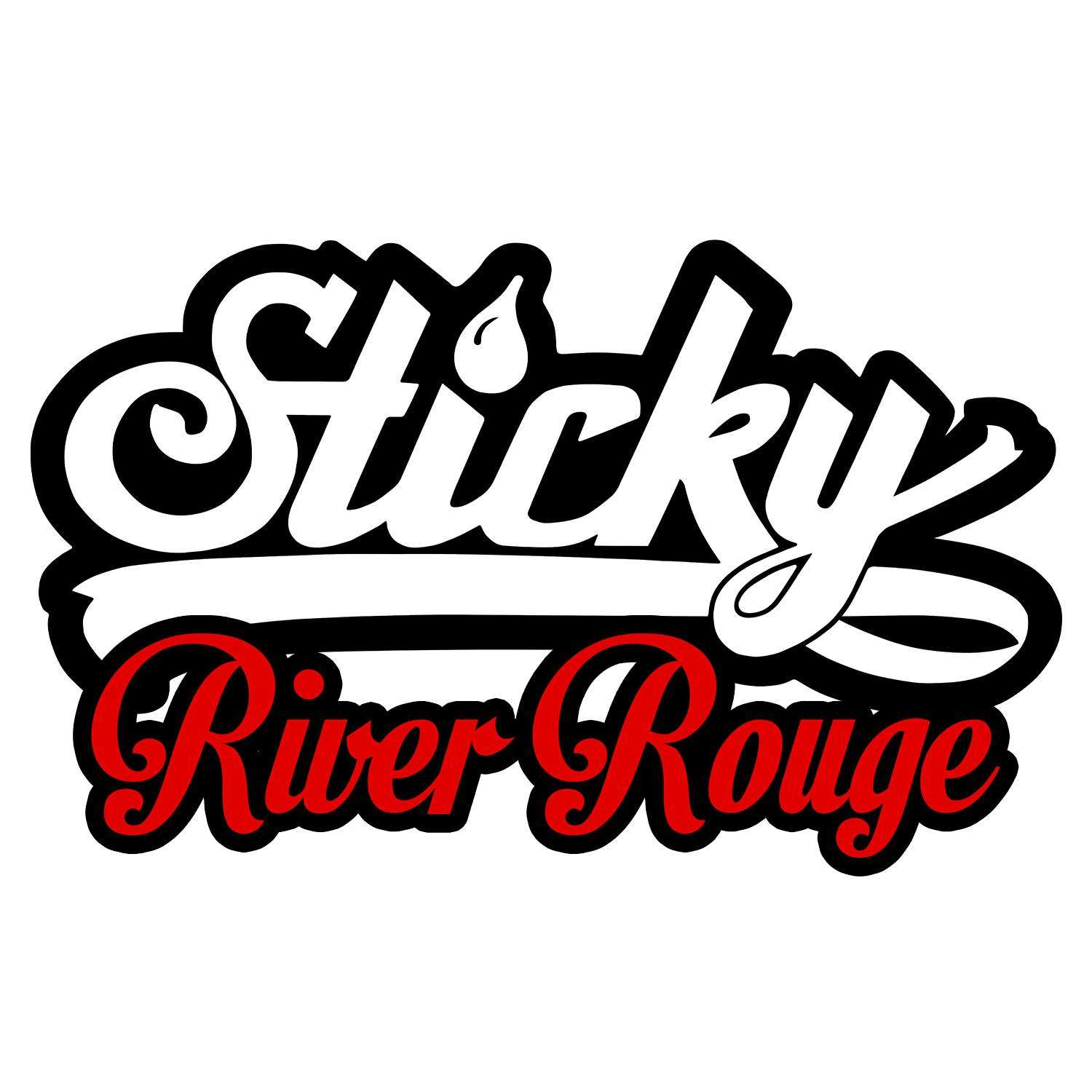 Sticky River Rouge storefront banner - recreational marijuana dispensary