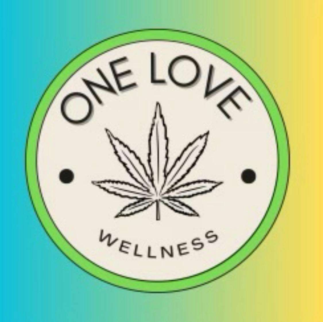 One Love Wellness storefront banner - recreational marijuana dispensary