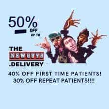 The New Guys storefront banner - recreational marijuana delivery