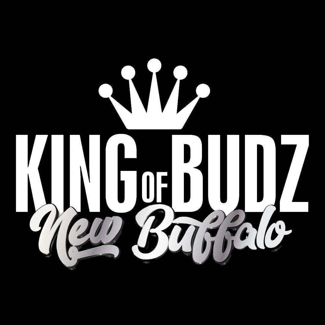 King of Budz - New Buffalo - NOW OPEN storefront banner - recreational marijuana dispensary
