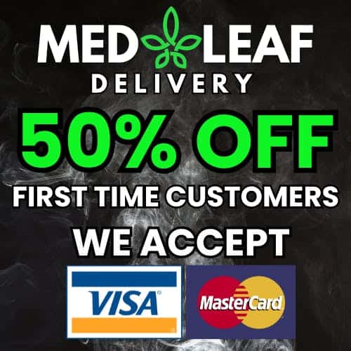 MedLeaf Delivery storefront banner - recreational marijuana delivery