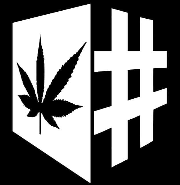 Hashtag Cannabis storefront banner - recreational marijuana dispensary