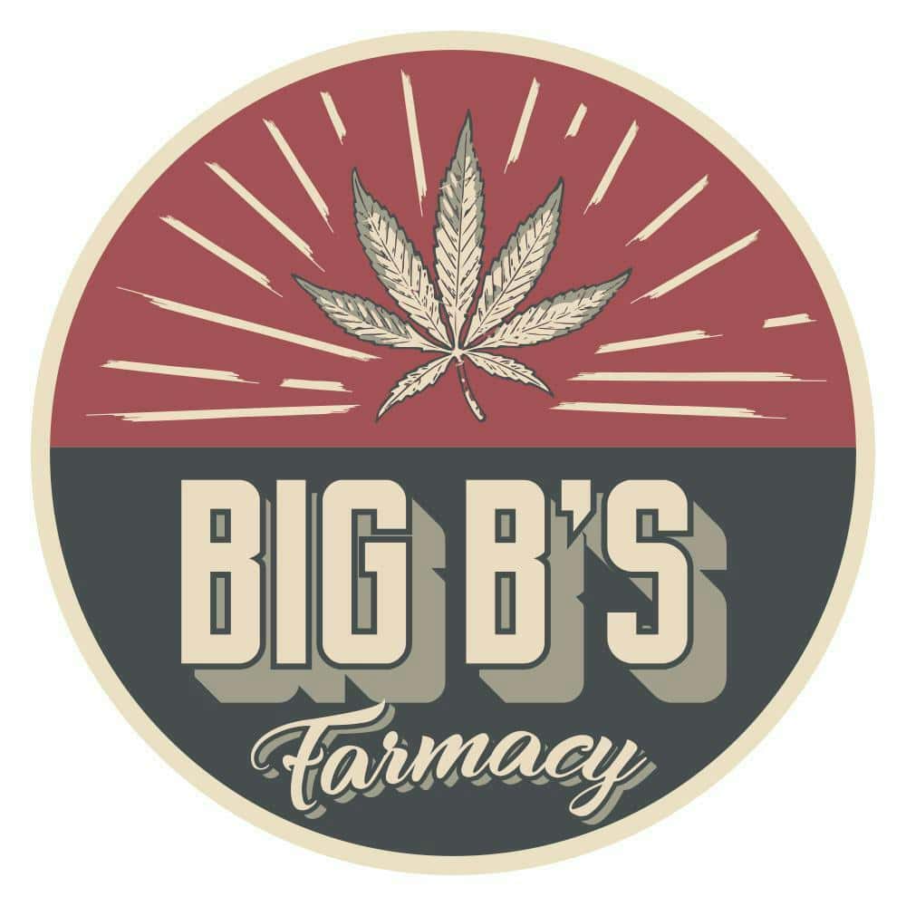 Big B's Farmacy storefront banner - recreational marijuana dispensary