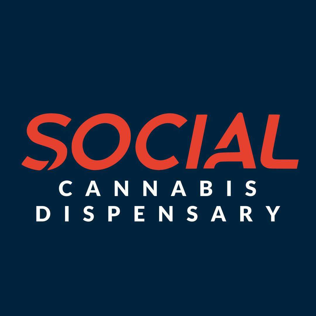 Social Cannabis - Golden storefront banner - recreational marijuana dispensary