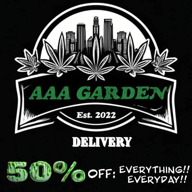 AAA GARDEN storefront banner - recreational marijuana delivery