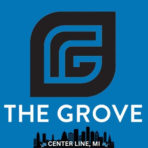 The Grove storefront banner - recreational marijuana dispensary