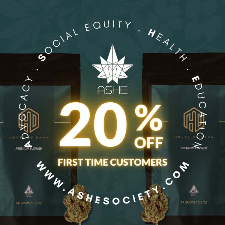 ASHE Society - OC storefront banner - recreational marijuana dispensary