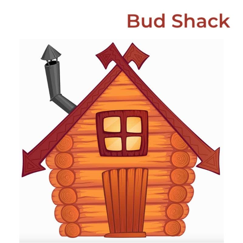 Bud Shack storefront banner - recreational marijuana dispensary