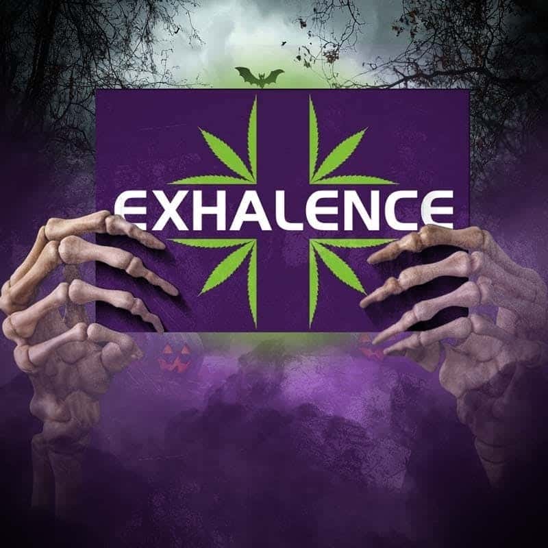 Exhalence storefront banner - recreational marijuana dispensary