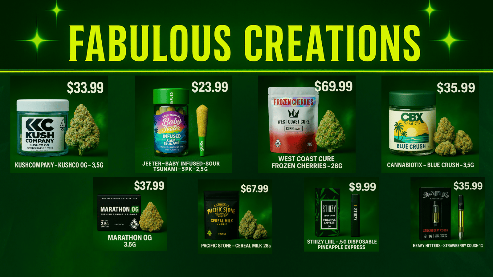 Fabulous storefront banner - recreational marijuana delivery