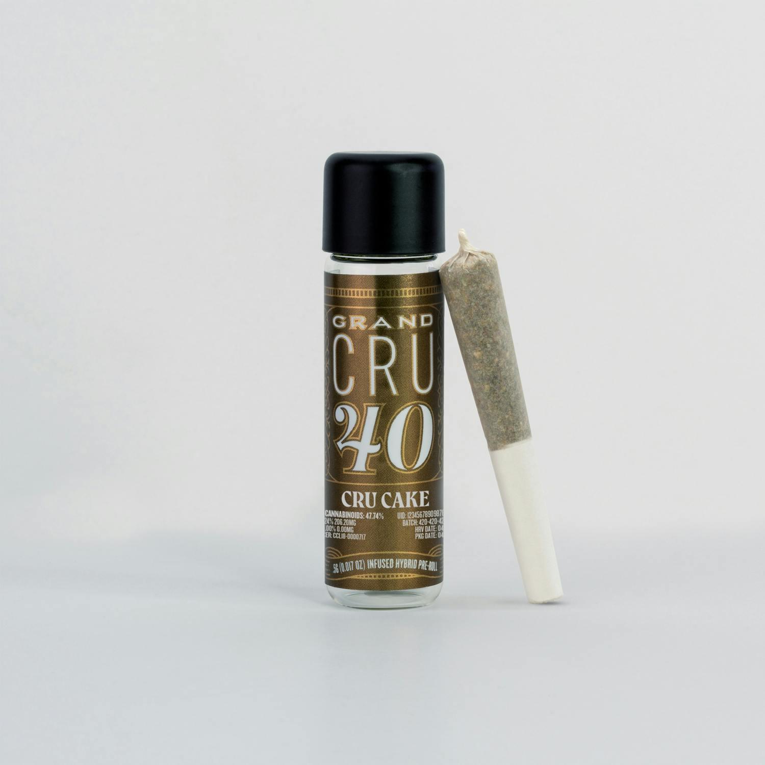 CRU Cake : Grand CRU 40 (0.5G Infused Pre-Roll)