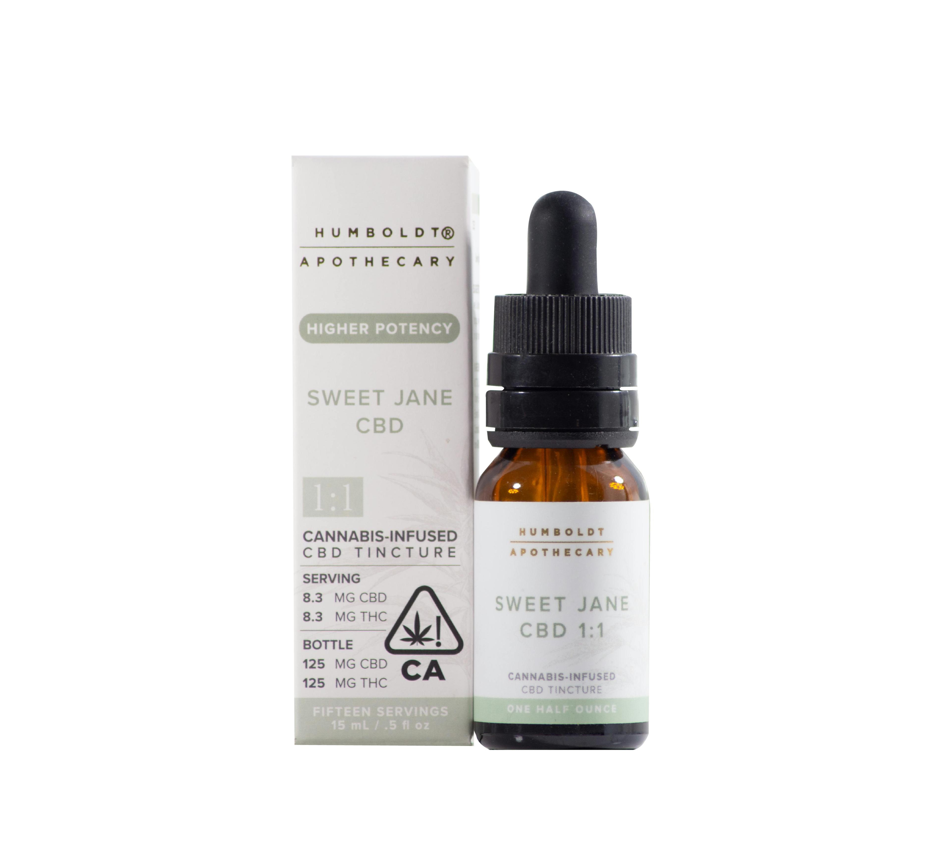 Sweet Jane 1:1 CBD/THC Tincture HALF OUNCE BOTTLE