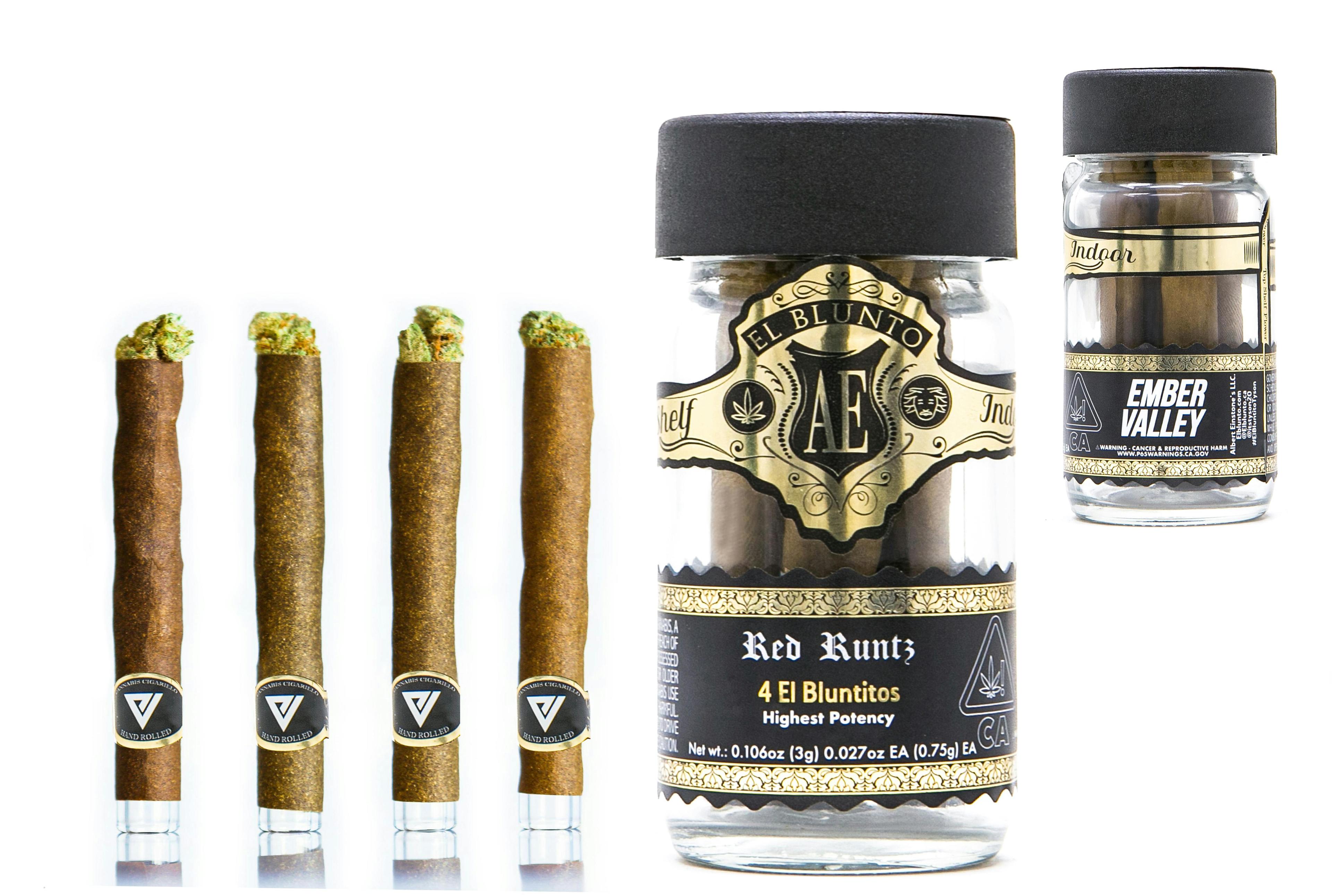 El Bluntito x Ember Valley - 4-Pack - Red Runtz - 4 x .75G [Mini Blunts]