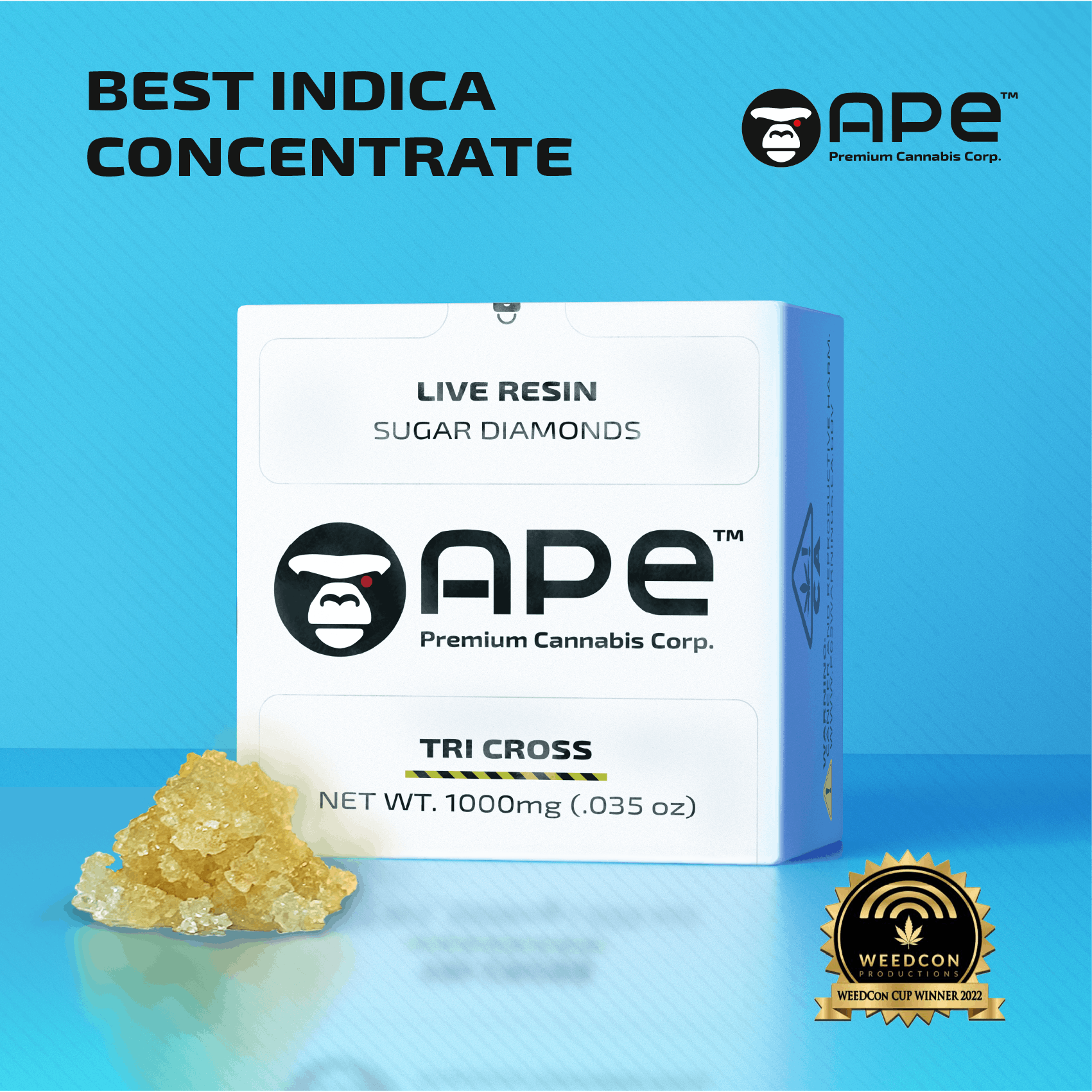 TRI CROSS - live resin sugar diamonds 1000 mg