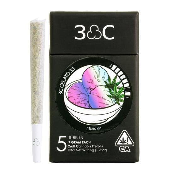 3C | Gelato 33 Prerolls 5pk - 3.5g