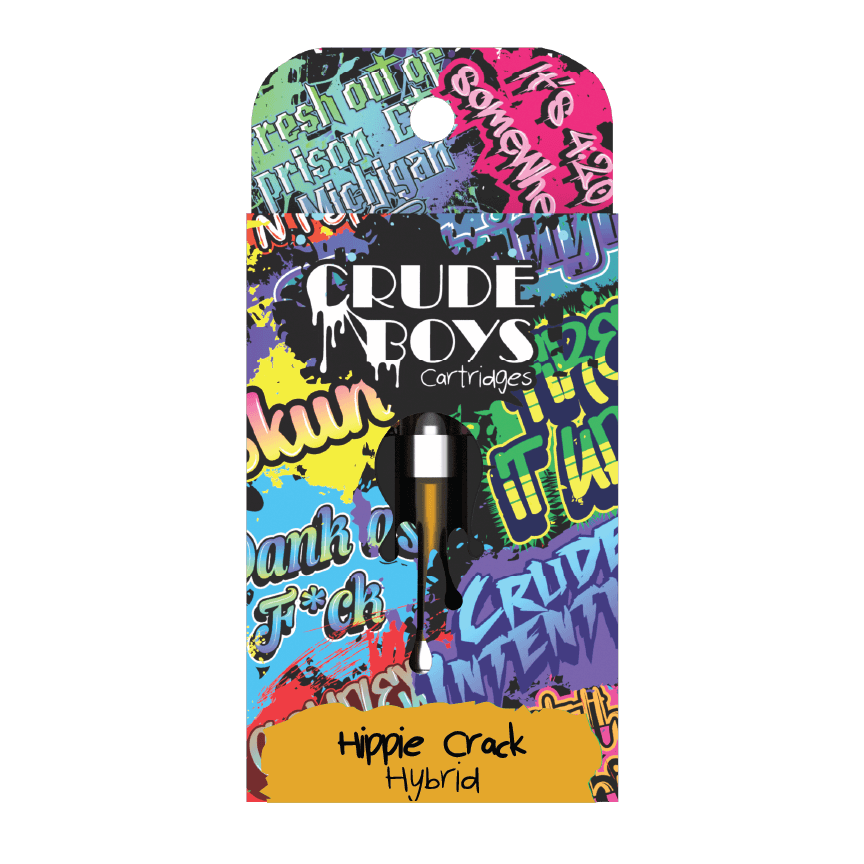 Crude Boys 1g Cartridge - Hippie Crack (Hybrid)