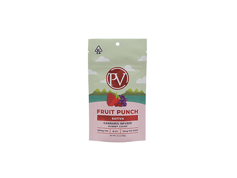 Platinum Vape Fruit Punch Gummy Coins (10ct/100mg)