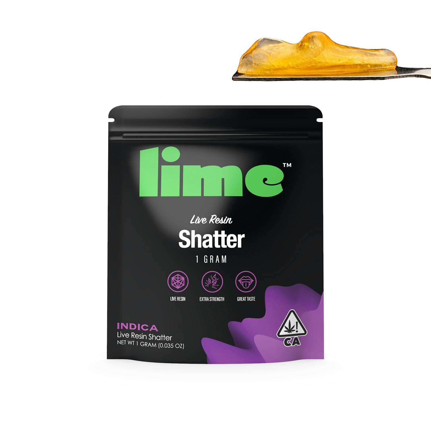 Indica (1.0g Live Resin Shatter) | Skywalker OG