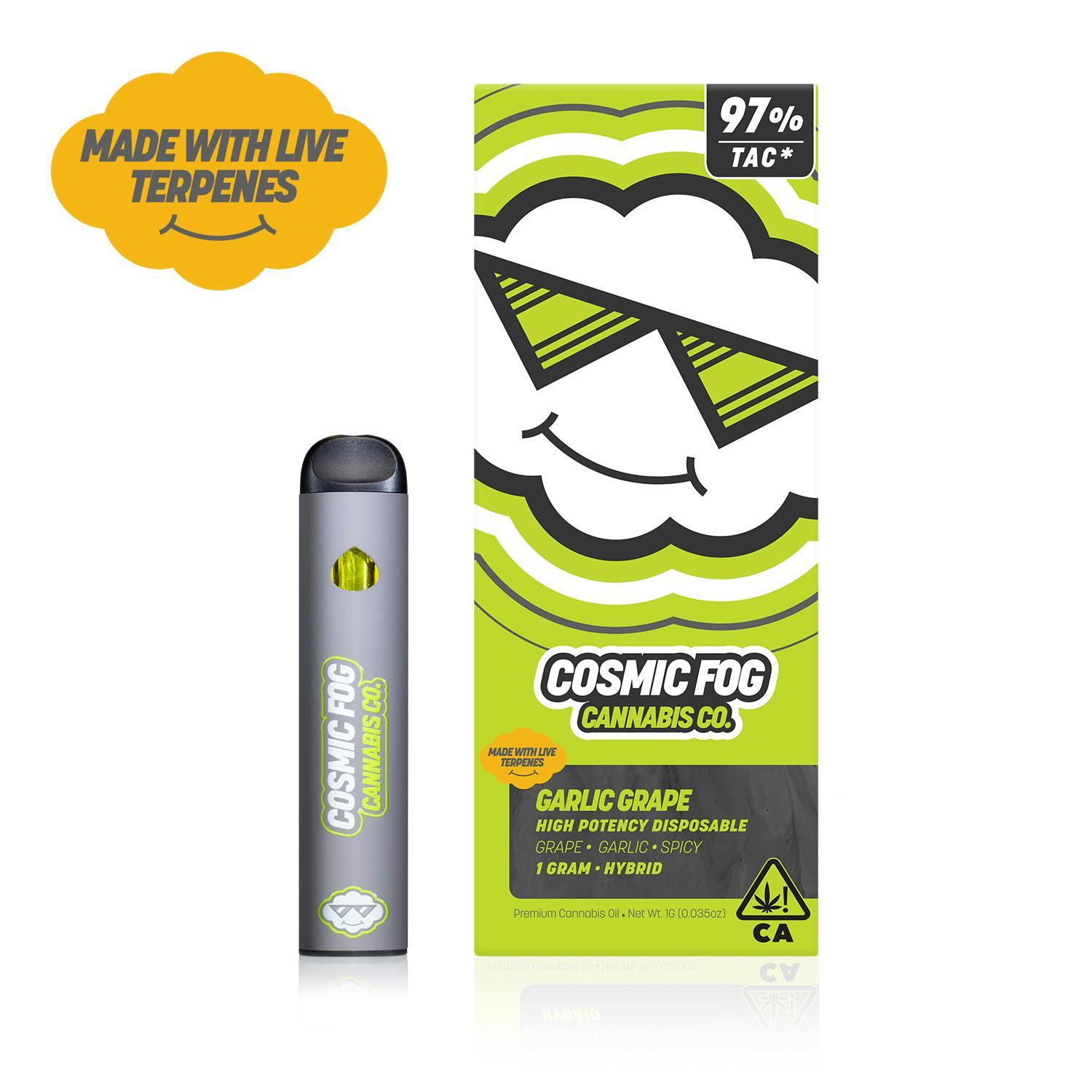 Cosmic Fog - Garlic Grape - 1G Live Resin Disposable Pen (Hybrid)