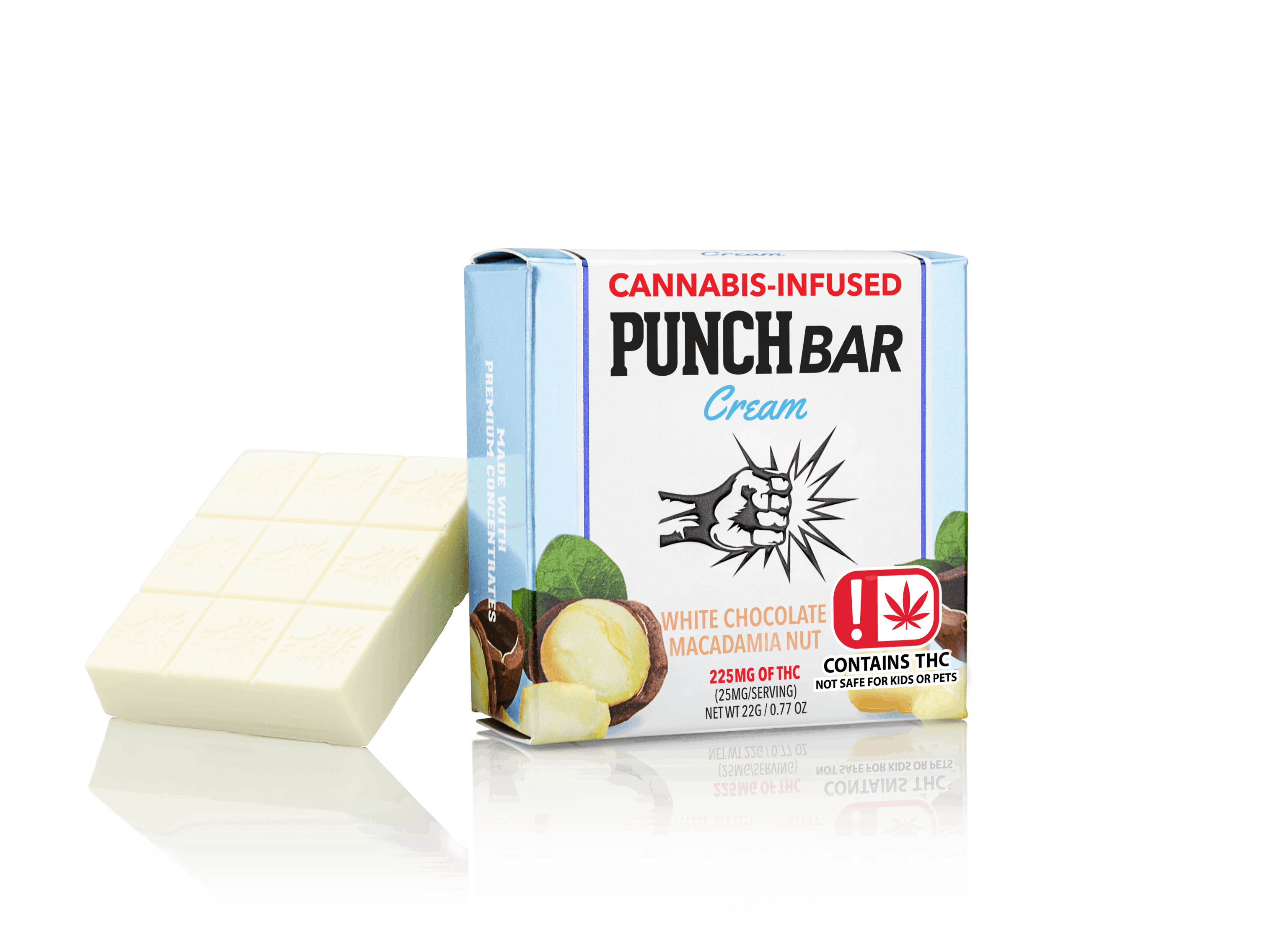 Macadamia Nut White Chocolate 225mg (OK)